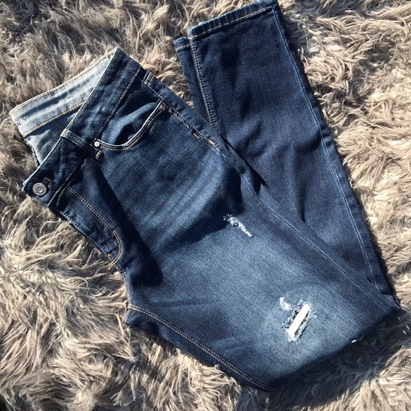 White House Black Market Distressed Sequin Jeans - Picture 1 of 8